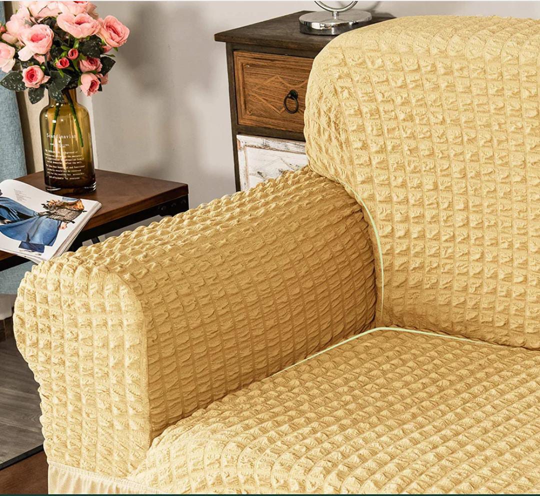 New Turkish Bubble Sofa Cover Golden - Image 3
