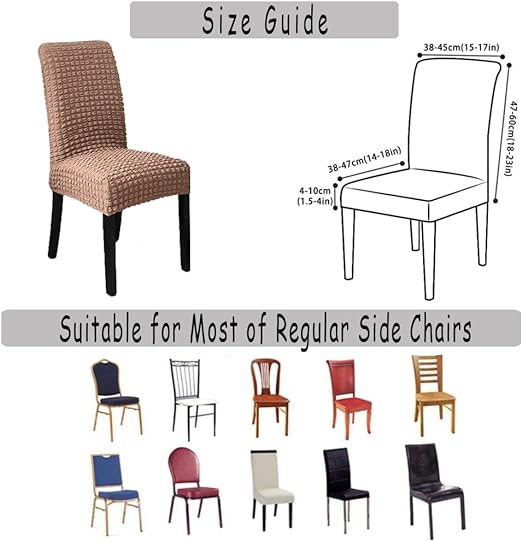 Bubble Style Fitted Chair Cover Khaki - Image 5